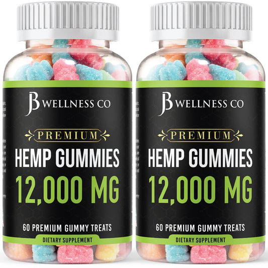 JB Wellness Co hemp gummies two-pack front view for daily routine