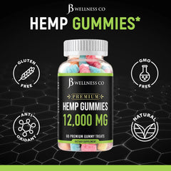 JB Wellness Co hemp gummies serving image demonstrates quick, tasty wellness snack
