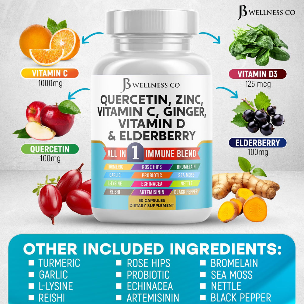 JB Wellness Co immune support pack display emphasizes comprehensive daily immune care.