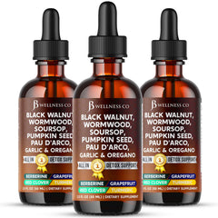 JB Wellness Co Wormwood Cleanse bottle front shows herbal ingredients for digestion