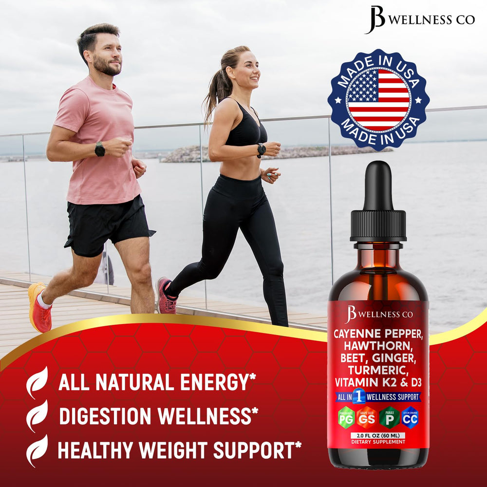 JB Wellness Co vitamin D3 K2 supplement bottle with mineral oil for easy dosing.