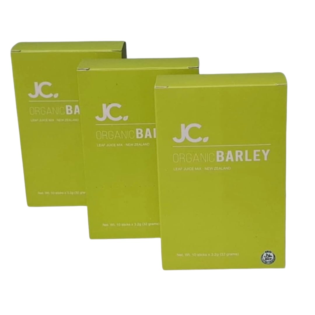 JC Barley Grass Juice Powder scoop with powder, convenient supplementation