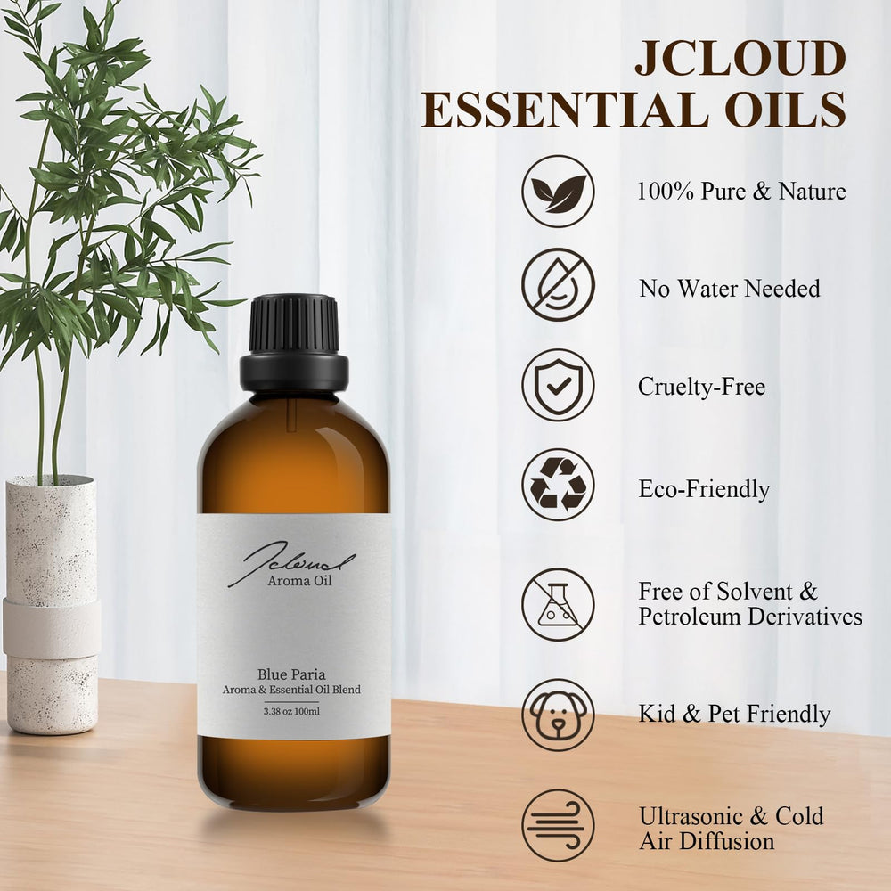JCLOUD Blue Paria packaging signaling premium aromatherapy
