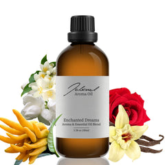 JCLOUD Enchanted Dreams bottle pour reveals bergamot and vanilla for a luxurious home aroma.