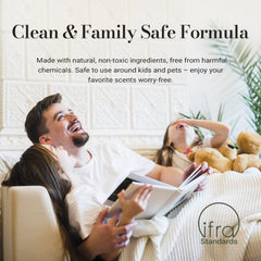 JCLOUD Pine Eucalyptus diffuser in a living room creating a fresh ambiance.