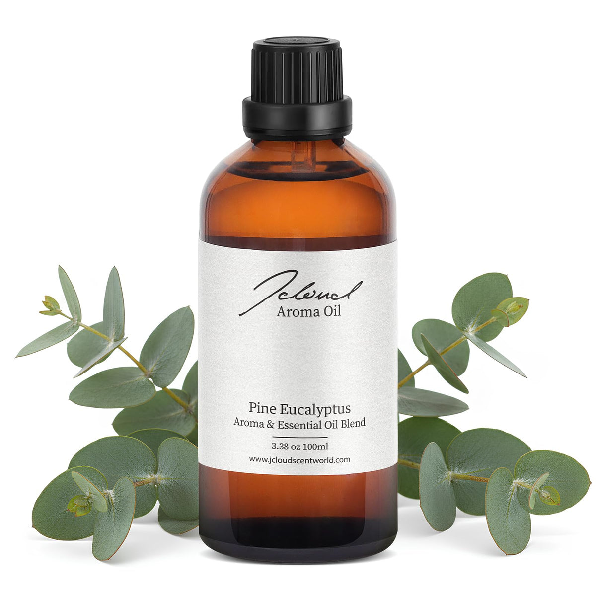 JCLOUD Pine Eucalyptus oil bottle 100ml ready for long-lasting room fragrance.