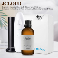 JCLOUD Royal Serenity base notes — musk and amber for cozy evenings.