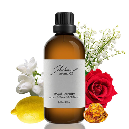JCLOUD Royal Serenity diffuser oil bottle — long-lasting luxury fragrance for any room.