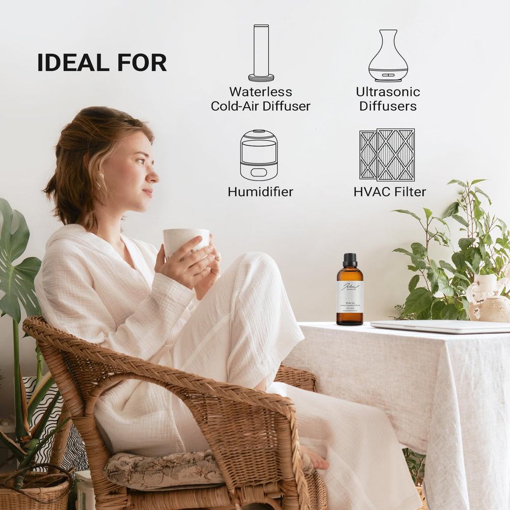 JCLOUD White Tea aroma fills a room for a relaxing evening
