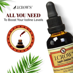 Lugol's iodine used as water purification drops with clear labeling.