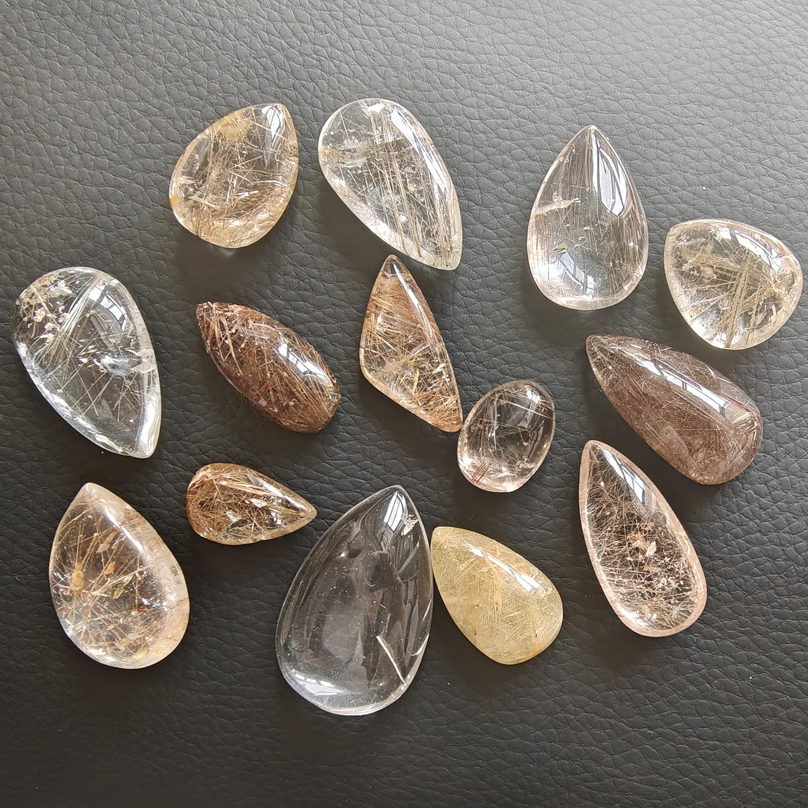 JDFlying rutilated quartz close-up highlighting gold and black rutile