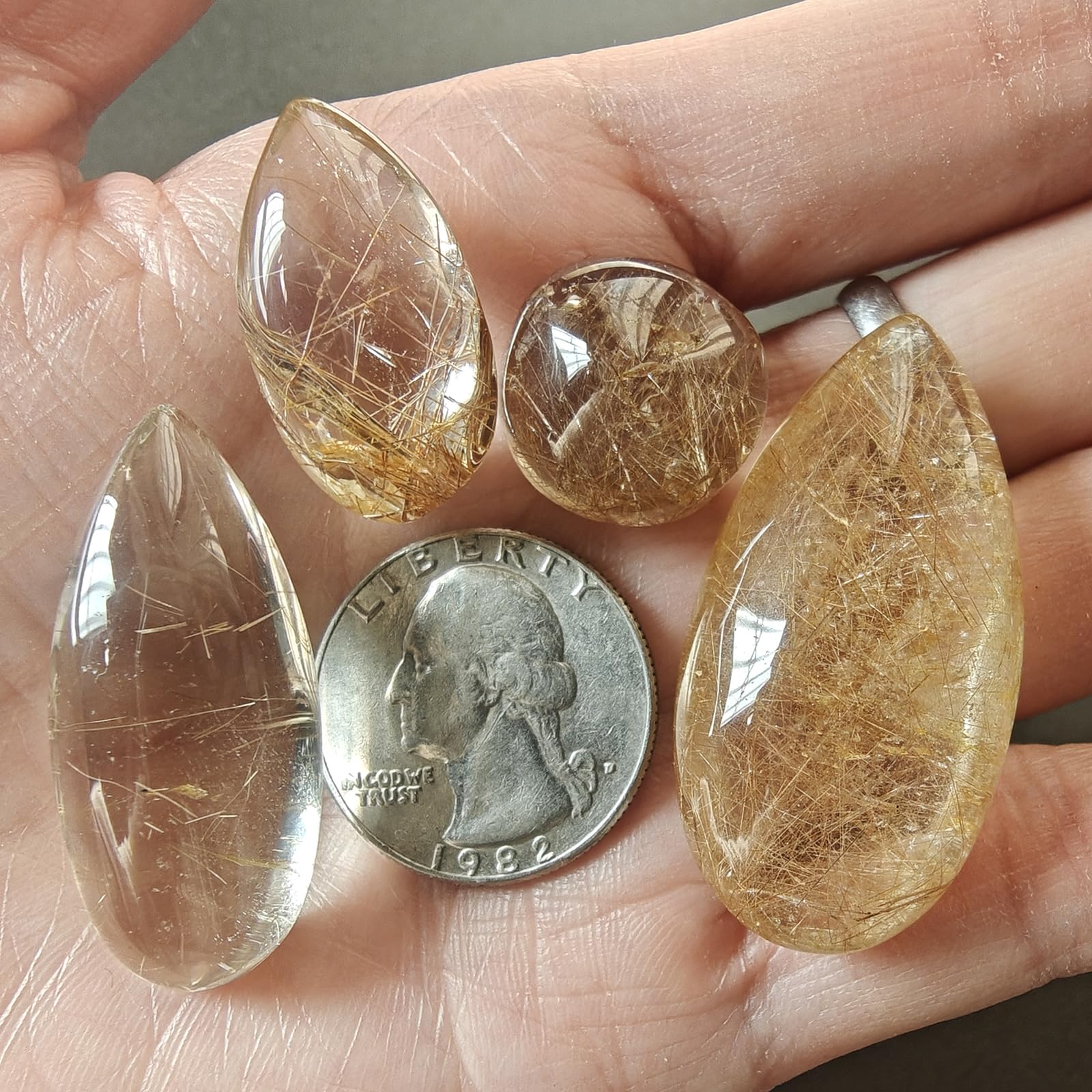 JDFlying golden rutile quartz with bright needle inclusions