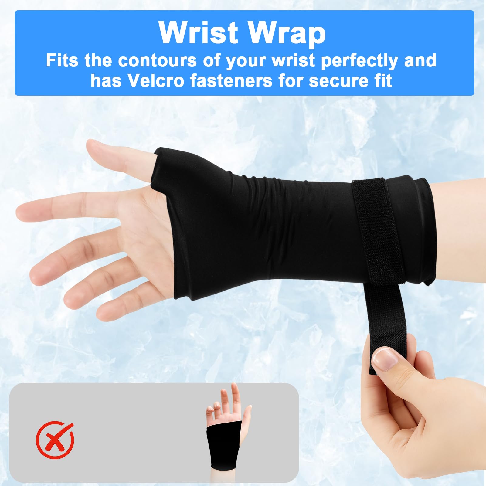 JDVBDNK cooling gel remains soft when frozen for flexible, comfortable cooling.