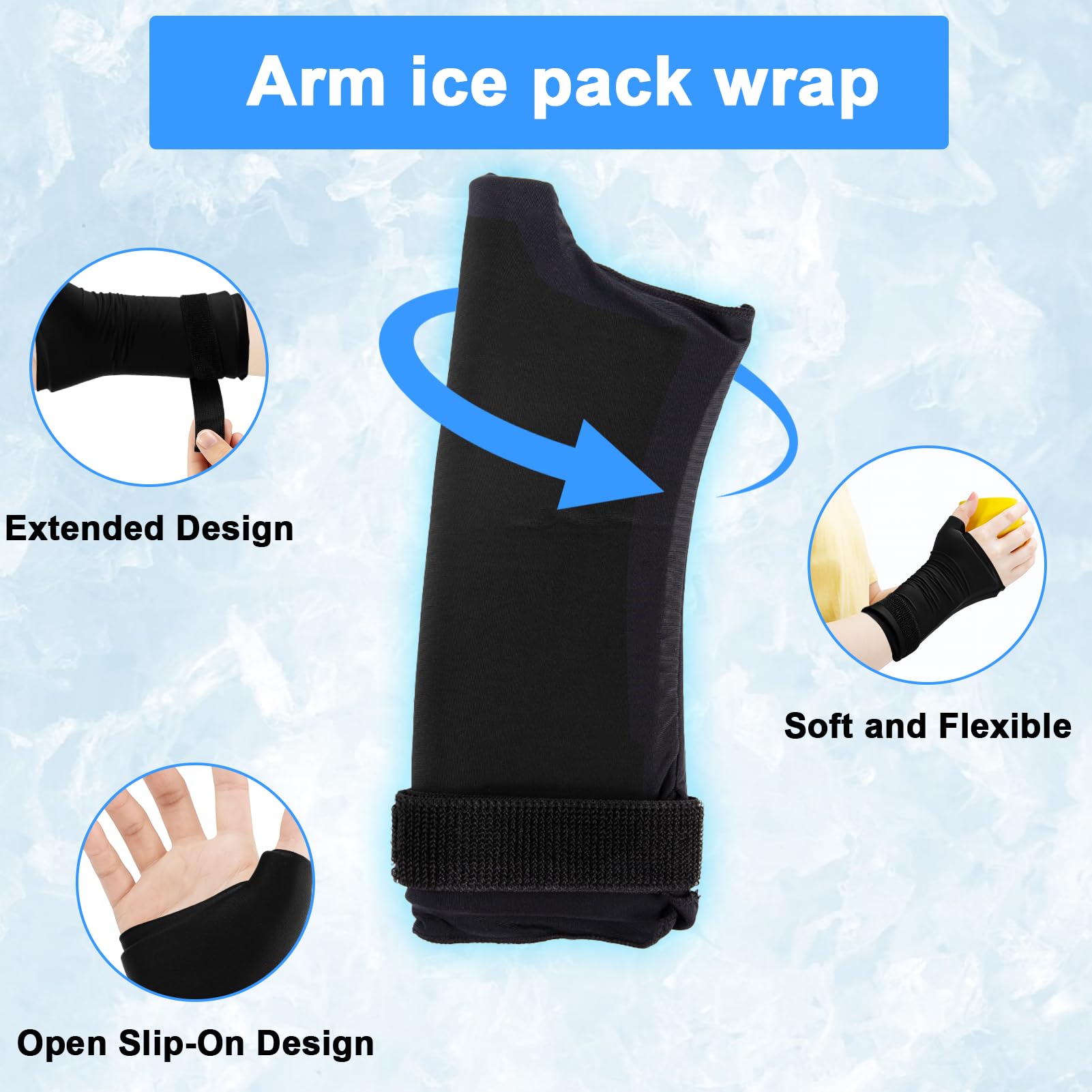 JDVBDNK forearm coverage wrap cools wrists and forearms for comfortable relief.