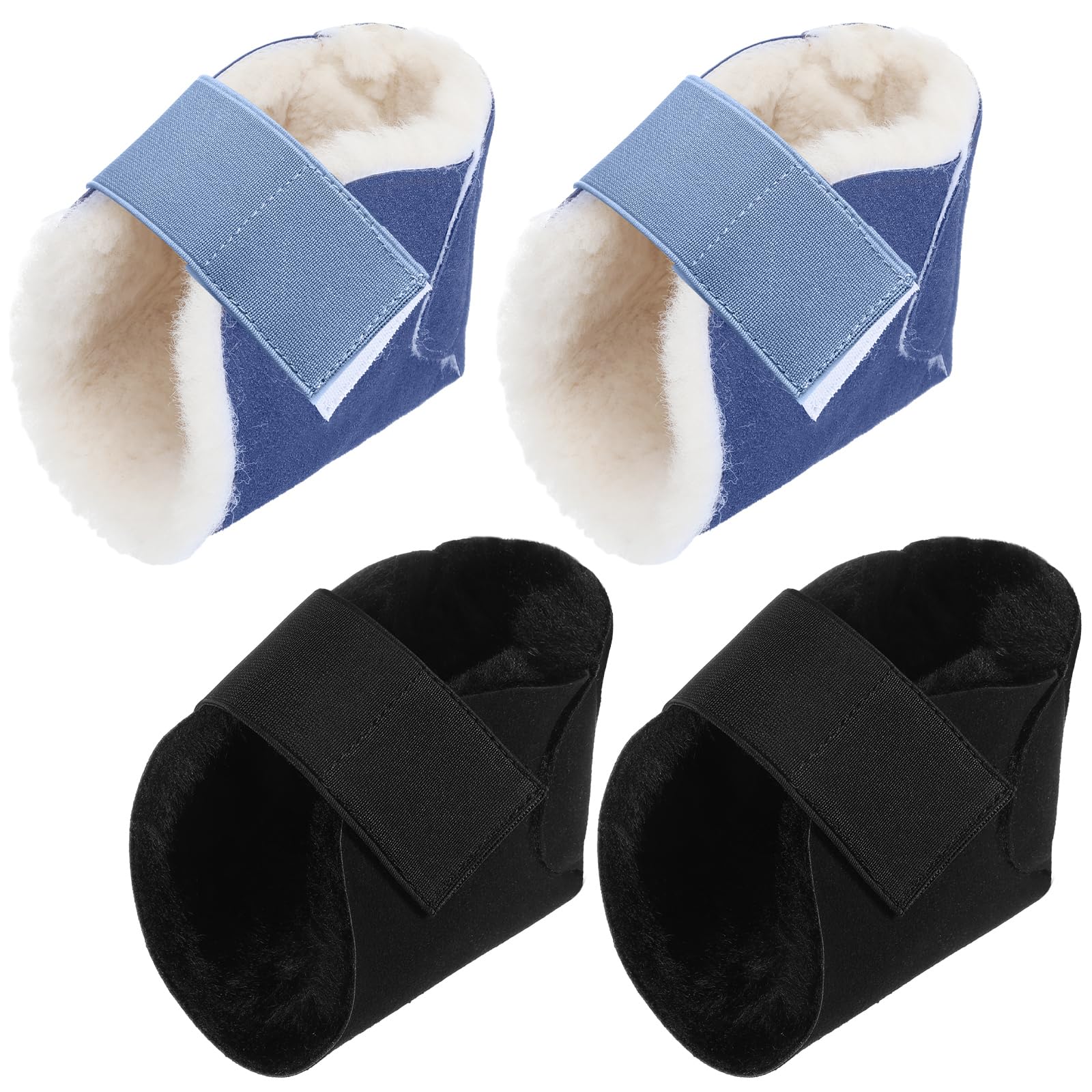 Jeere heel protectors in black pair with soft lambskin for daily comfort.