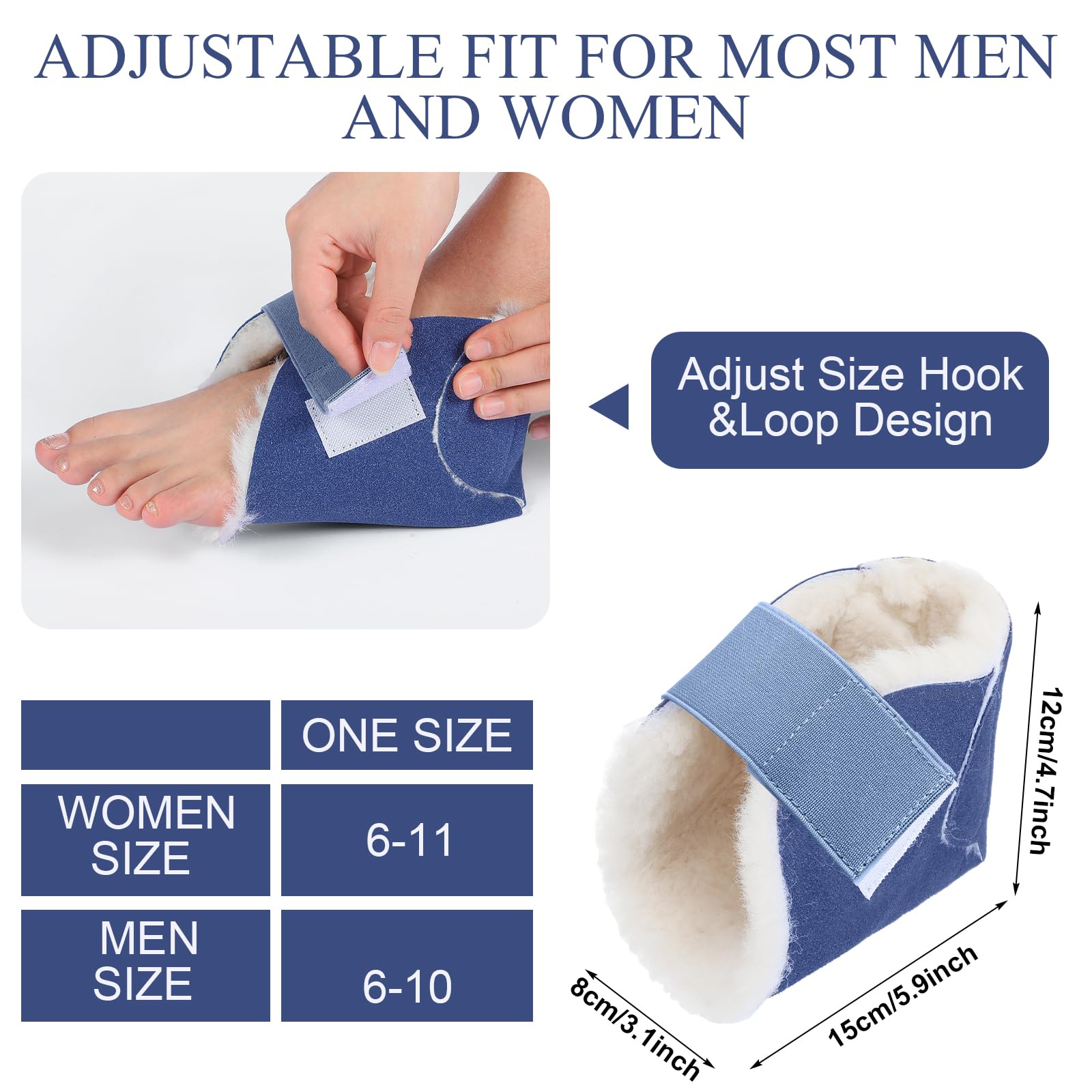 Jeere heel protectors in blue pair with breathable surface for all-day wear.