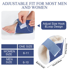 Jeere heel protectors in blue pair with breathable surface for all-day wear.