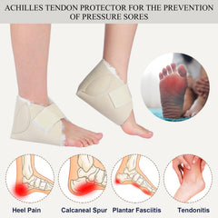 Jeere heel protector boot with securing strap for adjustable, secure fit