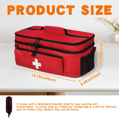 Jenlan Travel Medicine Bag Organizer side pocket for quick access