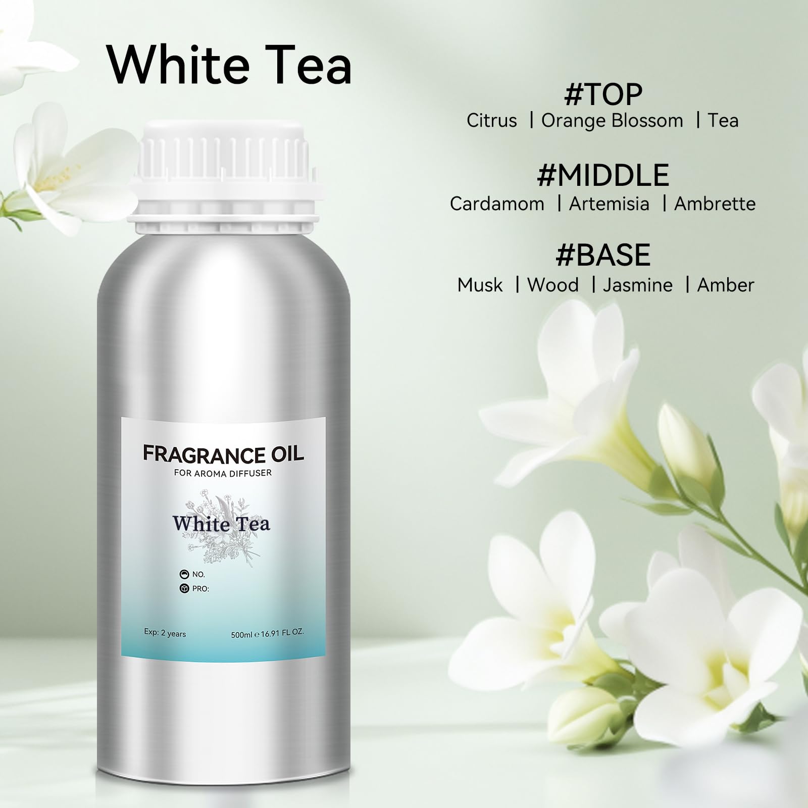 JEPEErbz White Tea diffuser in room conveys a subtle, lasting aroma for any space.
