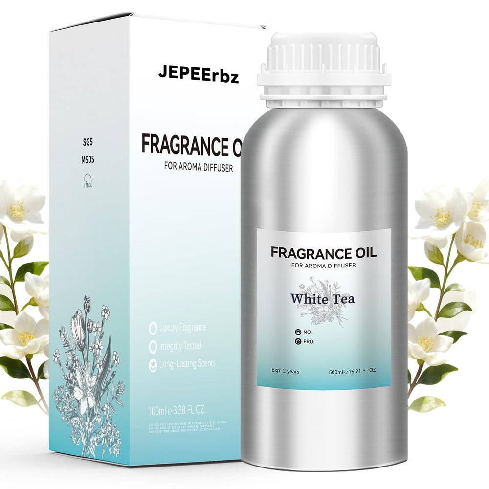 JEPEErbz White Tea diffuser oil bottle for premium home fragrance.
