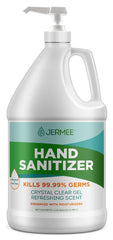 JerMee 1-gallon pump bottle for bulk sanitizer application.