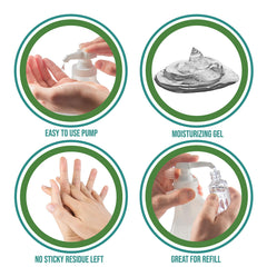 JerMee Aloe Vera Vitamin E formula nourishes while sanitizing hands.