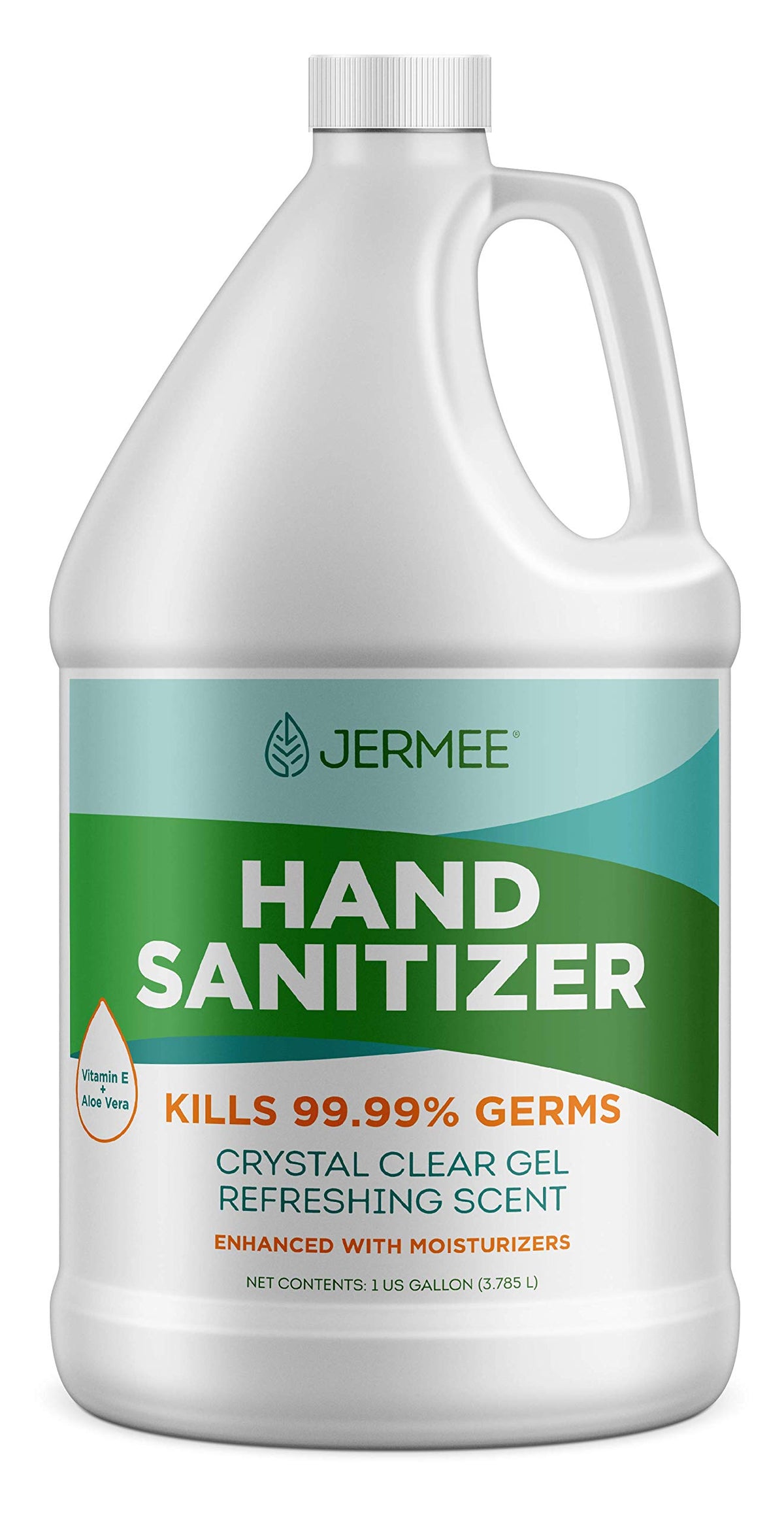 JERMEE moisturizing hand sanitizer gel bottle pump for quick, gentle hygiene.