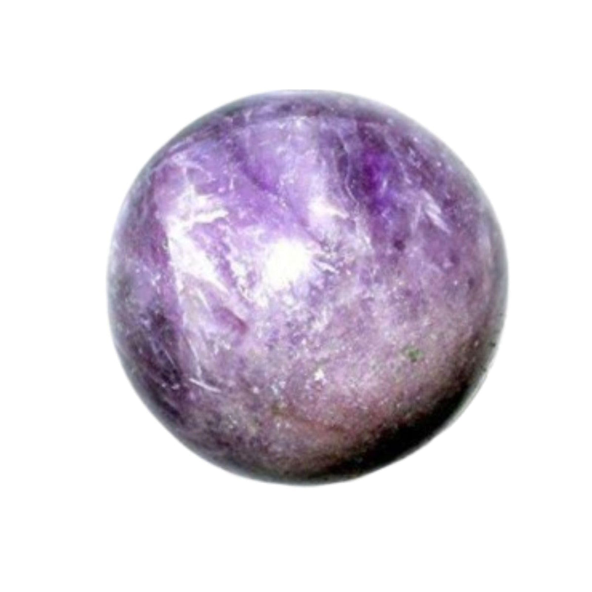 Jet International amethyst sphere 50-55 mm showcasing natural purple hues for calm focus