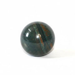 Jet International Bloodstone ball 50-55 mm closeup showing natural patterns and energy balance.