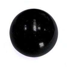 Jet International Jet Black Tourmaline Ball front view for protective display and grounding energy.