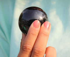 Jet International Jet Black Tourmaline Ball meditation setup for enhanced focus and inner peace.