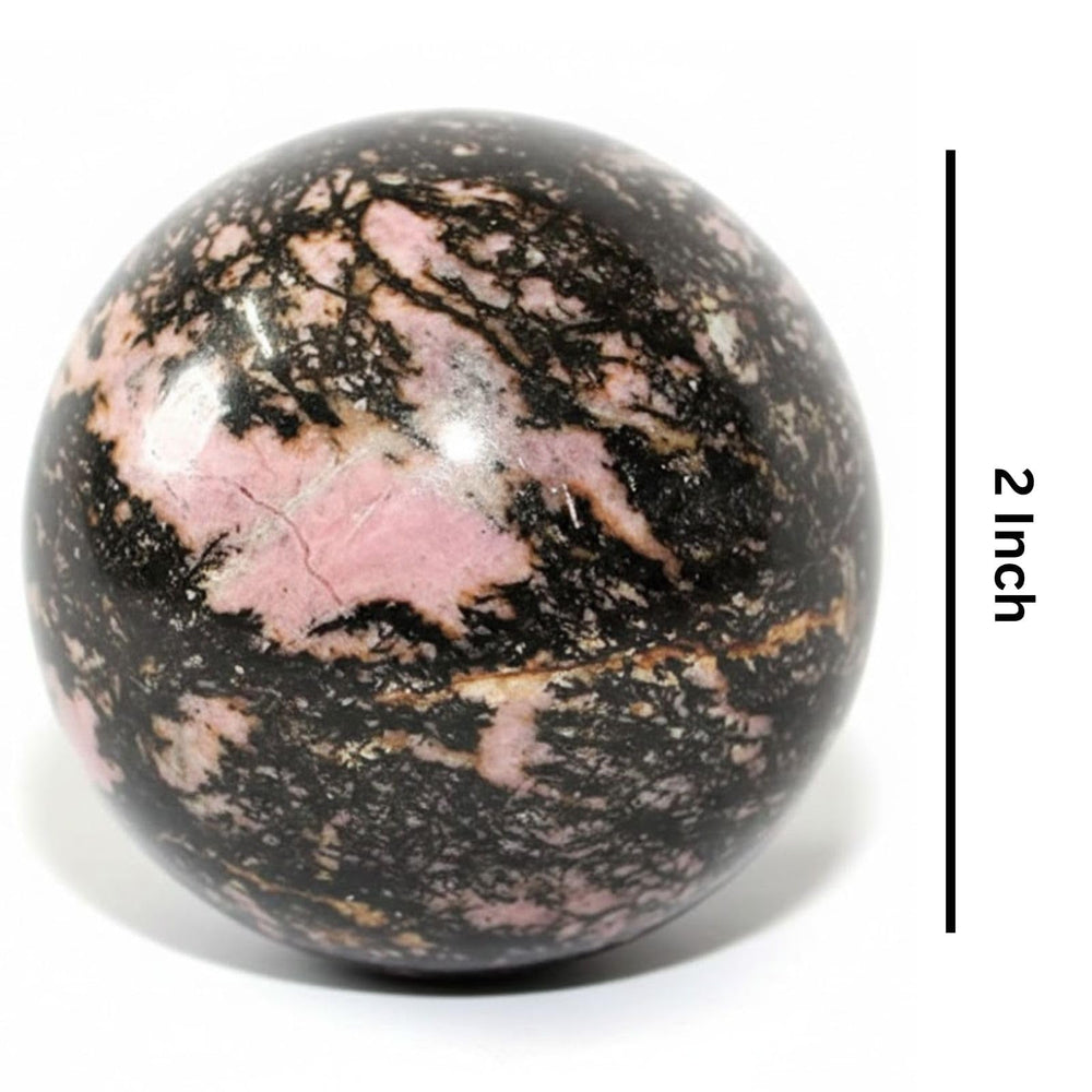 Jet International Rhodonite Ball supports emotional balance during mindful breaks.