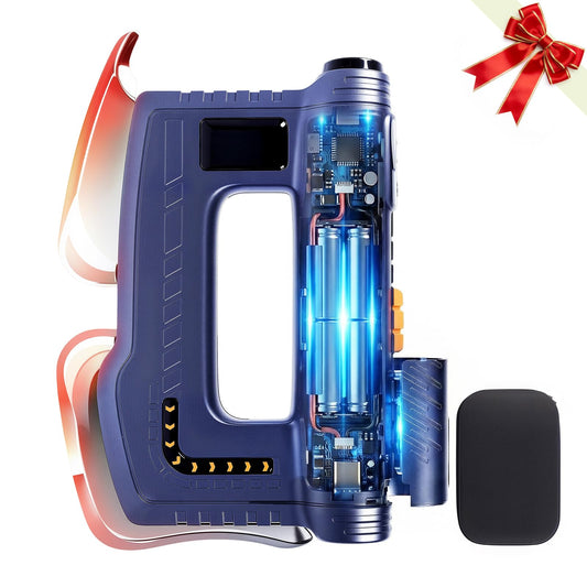 JHYLJSH heated muscle scraper blue with ergonomic handle for easy grip during massage.