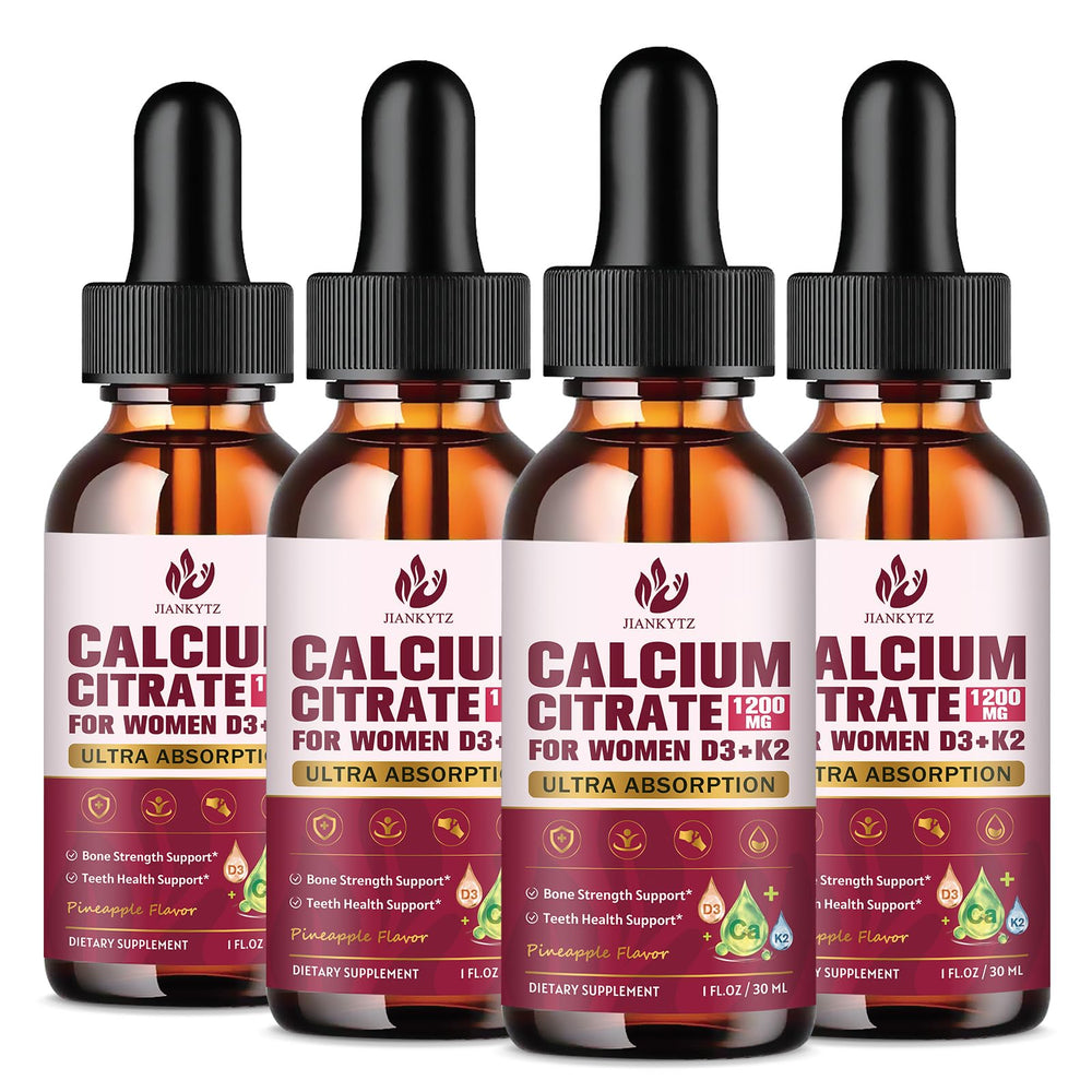 JIANKYTZ calcium citrate liquid drops bottle for easy daily bone support.