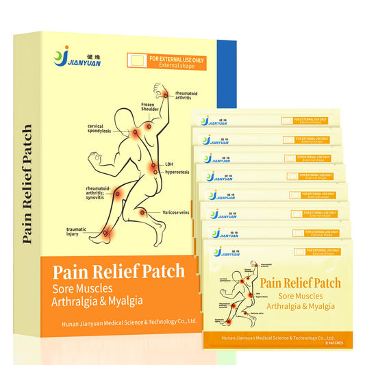 JIANYUAN far-infrared patch applied to the back for targeted warmth and comfort