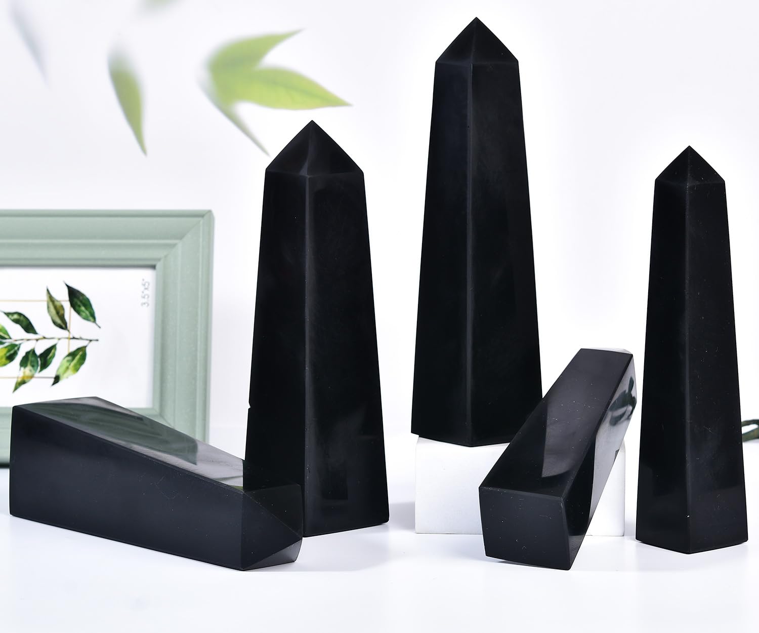 JIC Gem black obsidian tower suits office or living spaces.