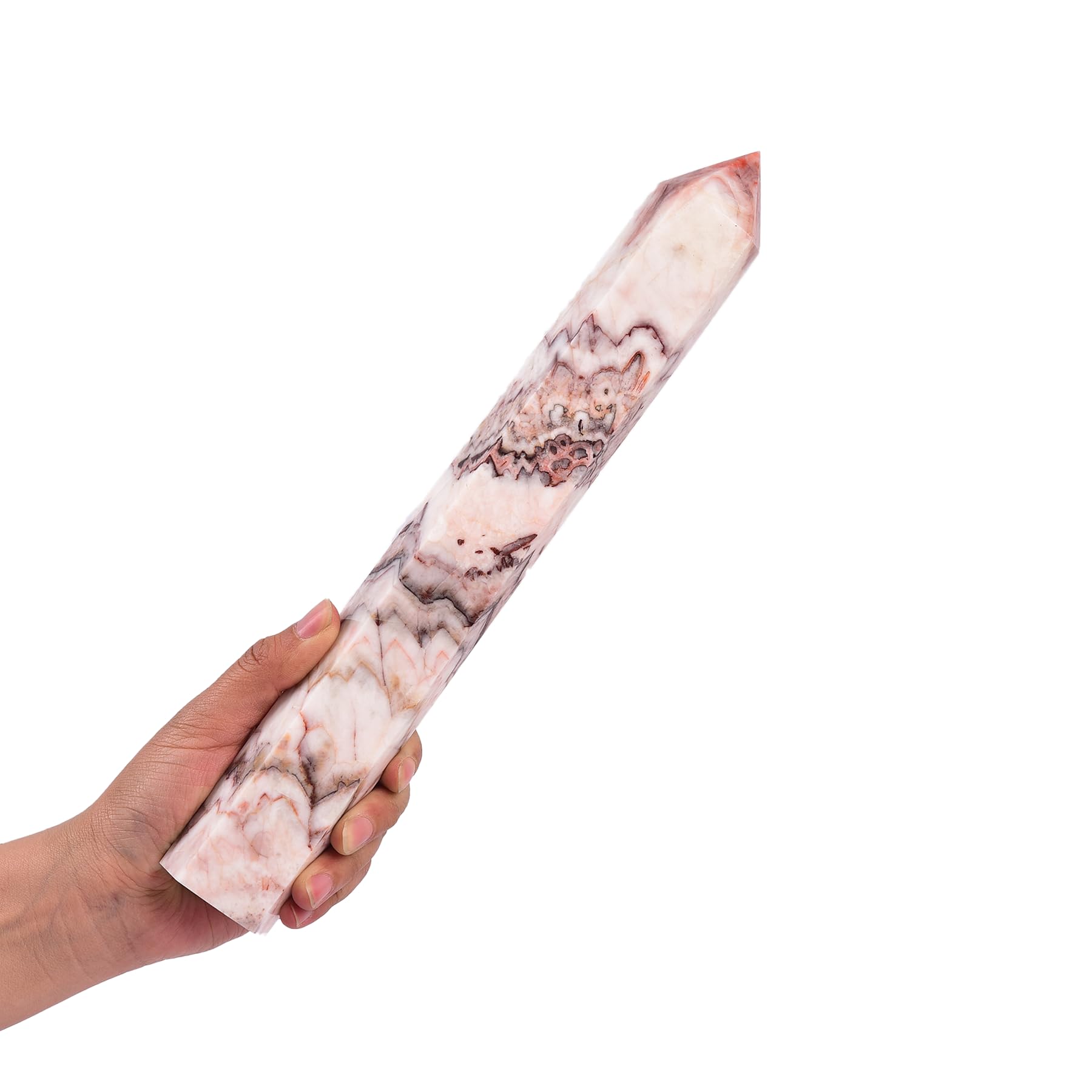 JIC Gem colorful jade quartz obelisk tower enhances ambiance and spiritual practice.