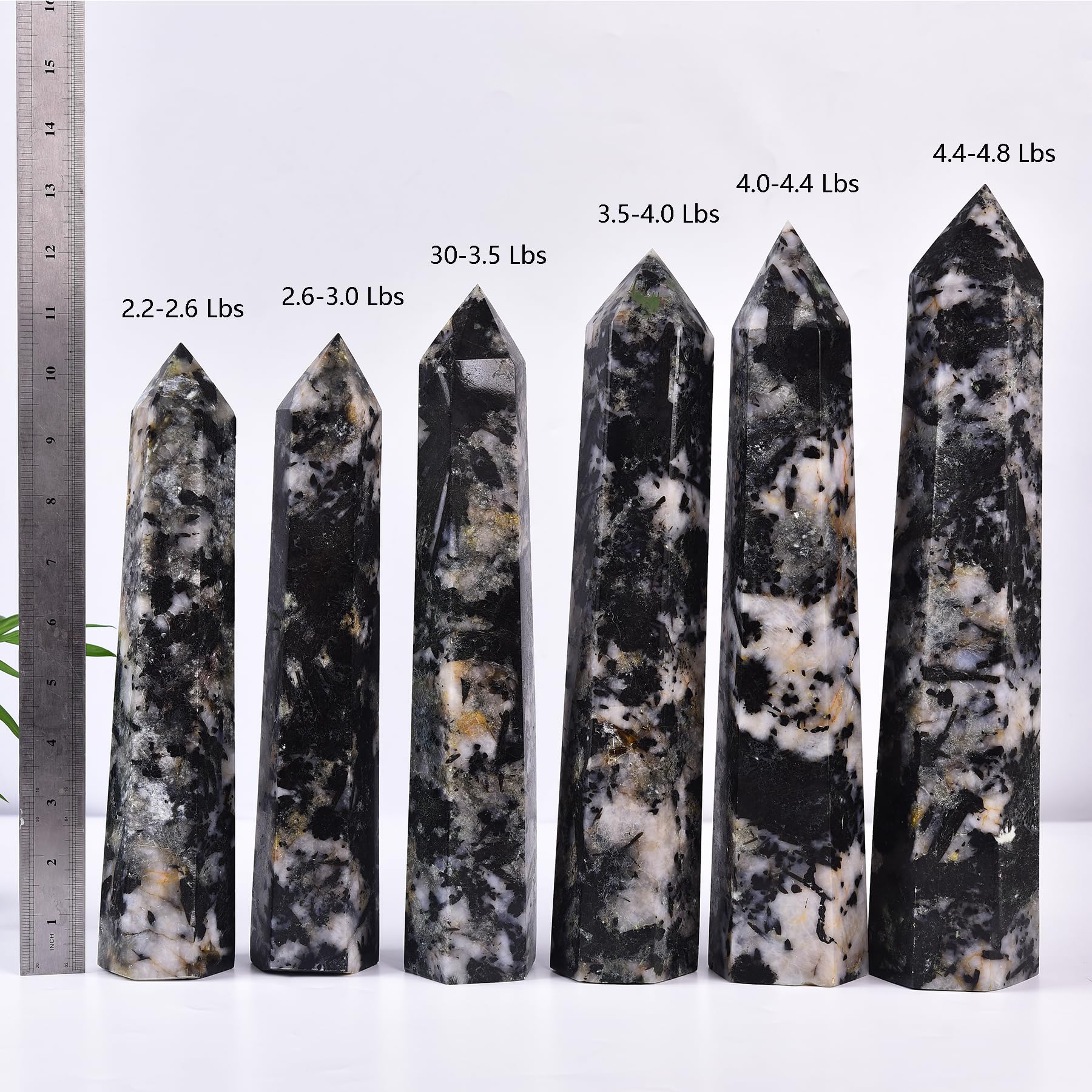 JIC Gem tourmaline wand close up showing clear facets