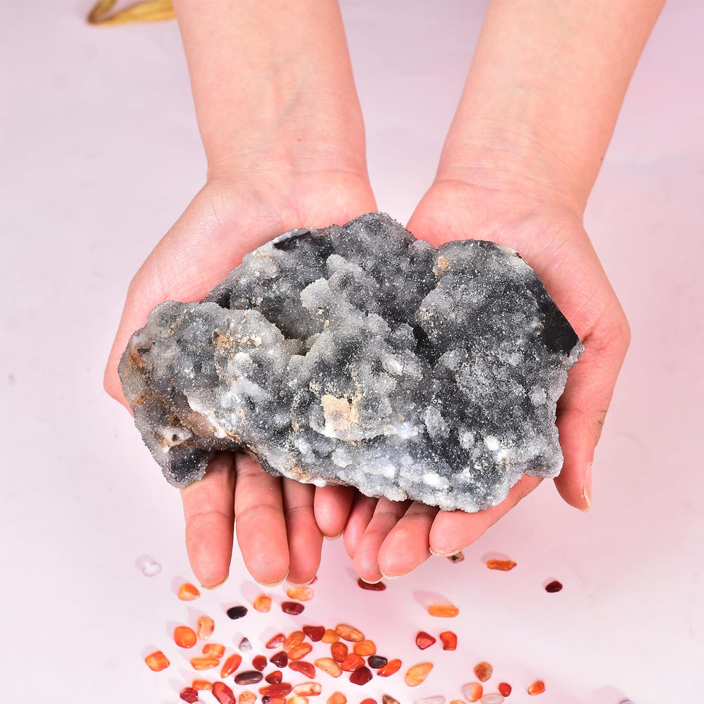 JIC Gem sphalerite crystal cluster for meditation and grounding energy