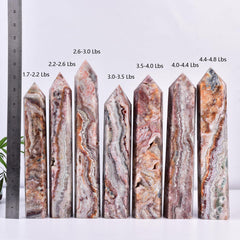JIC Gem striking crystal tower enhances decor and meditative ambiance.