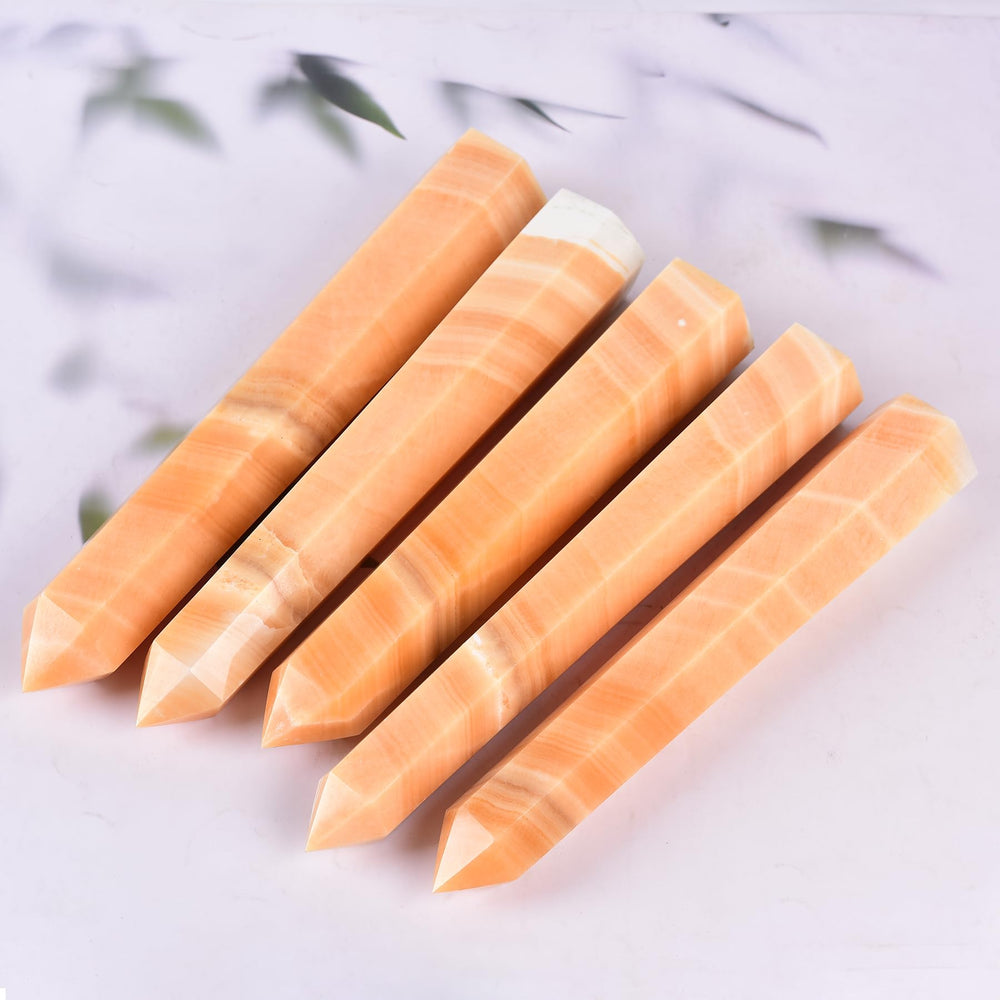 JIC Gem yellow calcite tower for meditation supports emotional awareness and calm
