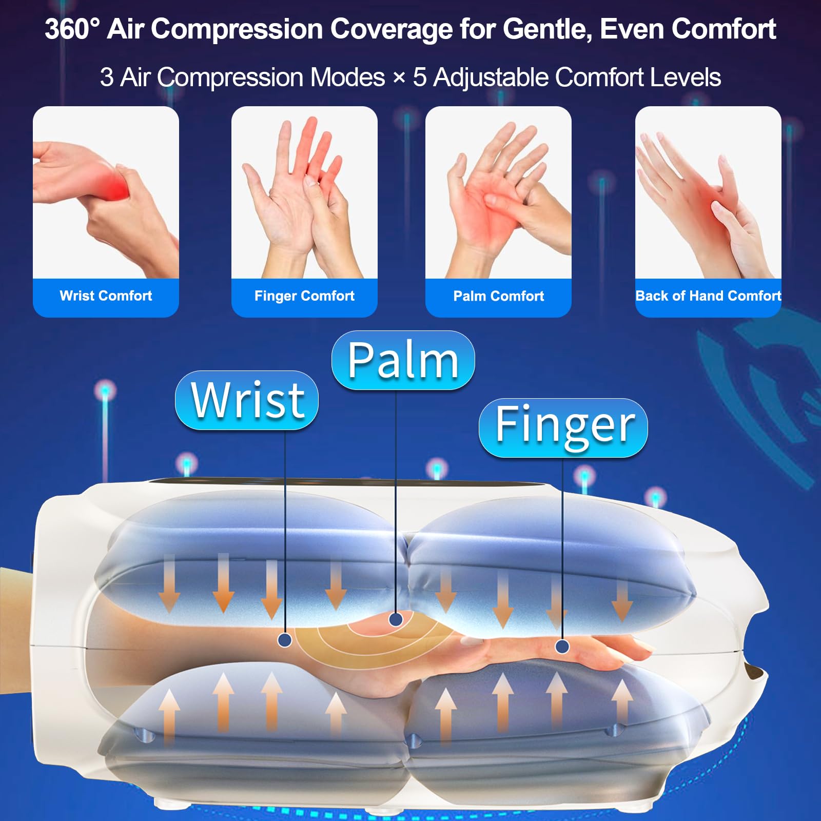 JIEJUNJIE massager heat LCD display for easy control.