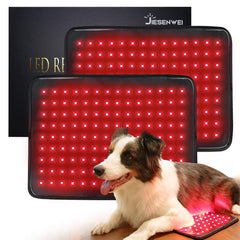 JIESENWEI red infrared therapy pad on a pet for joint comfort