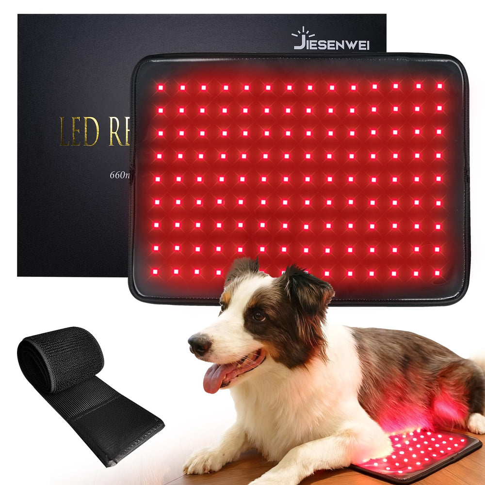 JIESENWEI red infrared pet pad with wide illumination for soothing warmth during routines.