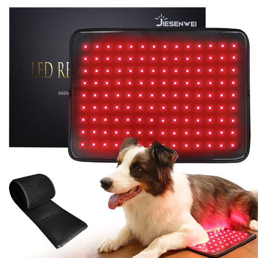 JIESENWEI red infrared pet pad with wide illumination for soothing warmth during routines.