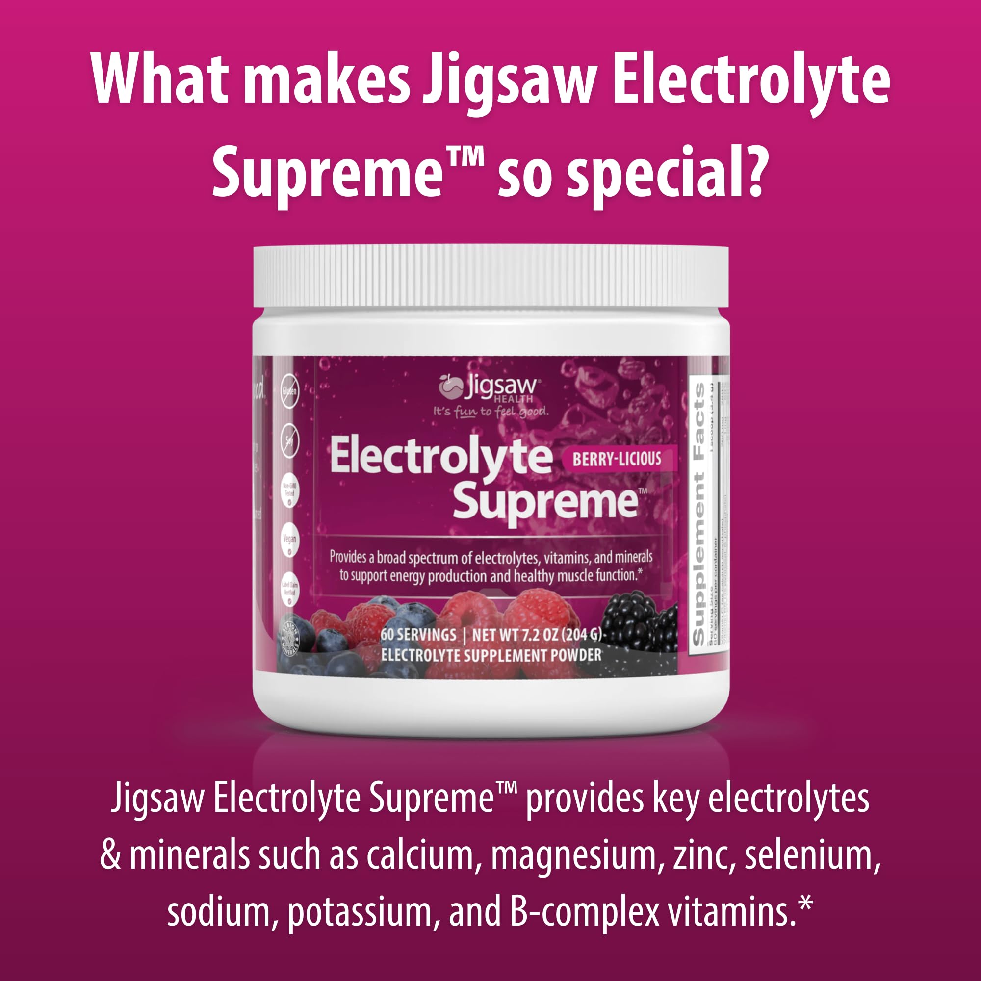 Jigsaw Electrolyte Supreme adults during workouts for replenishing minerals.
