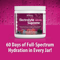 Jigsaw Electrolyte Supreme ingredients panel for informed electrolyte supplementation.