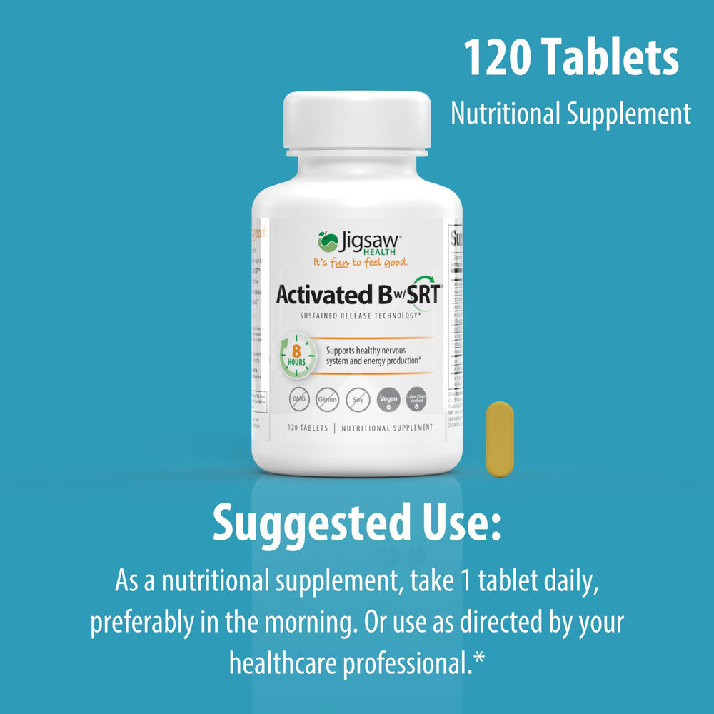 Jigsaw Health Activated B w/SRT energy and focus in daily life.
