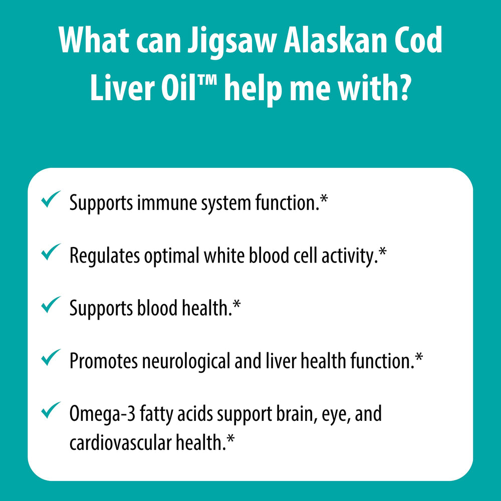 Jigsaw Health Cod Liver Oil vitamins A and D close-up.